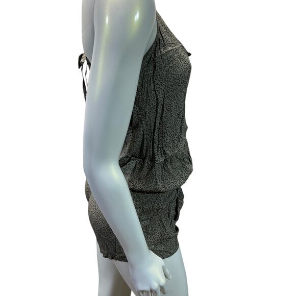 Guess Black & Silver Metallic Cheetah Print Sleeveless Romper - Y2K Party Style - Picture 2 of 8